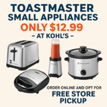 Toastmaster Small Appliances ONLY $12.99 – Limited Time Only!