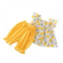 Toddler Baby Girls Summer Clothes Set Kids Print T-shirt Short Sets Outfits for 1-4 Years Old