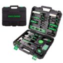 Tool Kit for Home, METAKOO 124 Pcs General Household Hand Tool Kit with Plastic Toolbox Storage Case, Plating Surface, Cr-V...