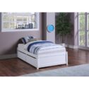 Tophomer Twin Bed Frame Wooden Storage Beds with 2 Drawers for Bedroom, White