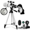 TOPVISION Telescope, 70mm Telescopes for Adults & Kids, 300mm Portable Refractor Telescope (15X-150X) with a Phone Adapter & Adjustable Tripod...