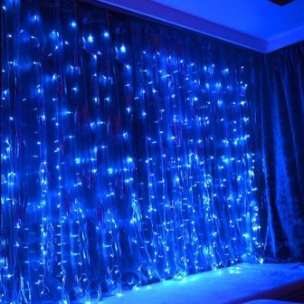 TORCHSTAR 9.8ft x 9.8ft LED Curtain Lights, Starry Christmas String Light, Indoor/Outdoor...