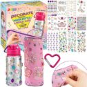 ToyHub Decorate Your Own Water Bottle and Pencil Case with 12 Sheets Adhesive Gems Stickers, Crafts Activity Kit for Kids,...