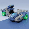 Toys Clearance Under $5 Transforming Dinosaur Toys Dinosaur Transformer Car Toy Pull Back Dino Race Car Blue