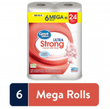 Great Value Toilet Paper Ultra Strong 6 Mega Rolls On Sale only 50 cents!
