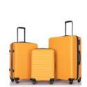 Travelhouse 3 Piece Luggage Set Hardshell Lightweight Suitcase with TSA Lock Spinner Wheels 20in24in28in.(Orange)