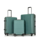 Travelhouse 3 Piece Luggage Set Hardshell Lightweight Suitcase with TSA Lock Spinner Wheels 20in24in28in.(Green)