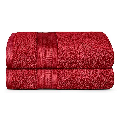 TRIDENT Soft and Plush 2 Piece Oversized Bath Sheet, Super Soft Bathroom Towels, 100% Cotton, Highly Absorbent, Soft Comfort -...