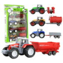 Truck Toy Tractor with Trailers 4 Piece Farm Toy Car Set Kids Toys