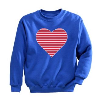 Tstars Boys Unisex Valentine's Day Shirts for Kids Love Red Striped Heart...