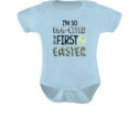Tstars Boys Unisex Easter Holiday Shirts I'm So Egg-Cited It's My First Easter Baby Outfit Happy Easter Party Shirts Easter...