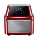 TureClos Air Fryer Large Capacity Air Fryer Oven Touch Panel Secure Rotisserie Oven for kitchen, Claret Red