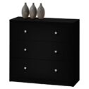 Tvilum Studio Collection 3-Drawer Dresser, Black