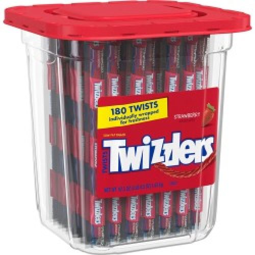 TWIZZLERS Twists Strawberry Flavored Chewy Candy (57.5 oz, 180 ct.)