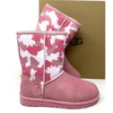 UGG Classic Short Jagged Camo Pink Boots Winter Suede 1146110 HNPN
