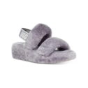 Ugg Womens Oh Yeah Shearling Open Toe Slip-On Slippers