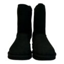 Ugg Women's Sheepskin & Suede Classic Short II Boots (Black, 8)
