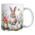 Uhuya Easter Mugs 350ml Bunny Easter Ceramic Coffee Mark Mug E