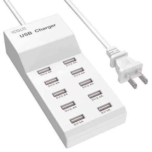 USB Charger 60W 10-Ports USB Charging Station for Multiple Devices USB Wall Charger Power Hub Strip Amazon Smart Plug Charging...
