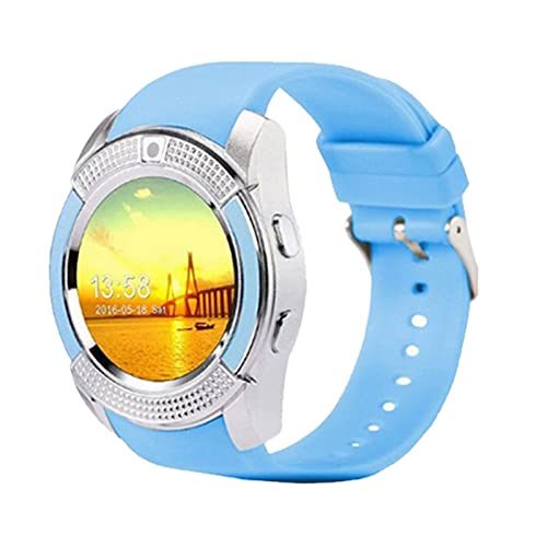 V8 Bluetooth Smart Watch Wristband Fitness Positioning iOS Screen Wristband (Blue)