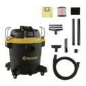 Vacmaster 12 Gallon 6.0 HP 143 CFM Plastic Wet Dry Vacuum and Blower, Black