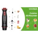VAVSEA Hand Mixer, 1000W 5-in-1 Multi-function Kitchen Aid Hand Immersion Blender with 500ml Chopping Bowl, Milk Frothier, Egg Whisk, 600ml...
