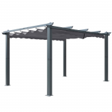 VEIKOUS 10-ft W x 10-ft L x 7-ft 3-in Gray Metal Freestanding Pergola with Canopy on Sale At Lowe’s