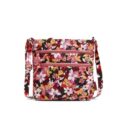 Vera Bradley Women's Recycled Cotton Triple Zip Hipster Crossbody Bag Rosa Floral