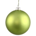 Vickerman Matte Lime Green Shatterproof Christmas Ball Ornament 10