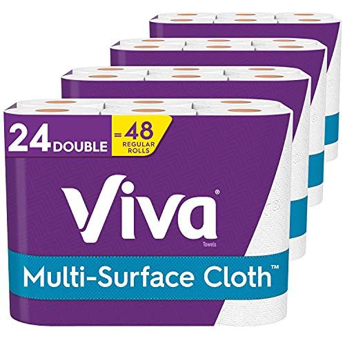 Viva Multi-Surface Cloth Paper Towels, Choose-A-Sheet - 24 Double Rolls = 48 Regular Rolls (110 Sheets Per Roll)