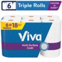 Viva Multi-Surface Cloth Paper Towels, 6 Triple Rolls