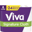 VIVA Signature Cloth Choose-A-Sheet Kitchen Paper Towels, White, 8 Huge Rolls (165 Sheets Per Roll)