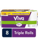 Viva Signature Cloth Choose-A-Sheet Paper Towels, White, 8 Triple Rolls