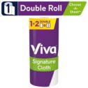 Viva Signature Cloth Paper Towels, 1 Double Roll, 104 Sheets per Roll (104 Total)