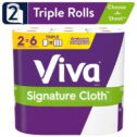 Viva Signature Cloth Paper Towels, 2 Triple Rolls, 156 Sheets per Roll (312 Total)