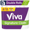 Viva Signature Cloth Paper Towels, 6 Double Rolls, 104 Sheets per Roll (624 Total)