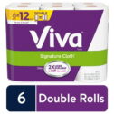 Viva Signature Cloth Paper Towels, 6 Double Rolls, 110 Sheets Per Roll (660 Total)