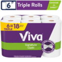 Viva Signature Cloth Paper Towels, 6 Triple Rolls