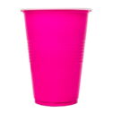 Way to Celebrate! Hot Pink Plastic Disposable Cups, 16 fl oz, 18ct