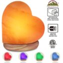 WBM Himalayan Glow 944AC USB Heart Salt Lamp, Multicolor Nightlight