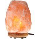 WBM Himalayan Glow Hand Carved Natural Crystal Himalayan Salt Lamp With Genuine Neem Wood Base, Bulb And Dimmer Control.8 to...