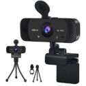 Webcam HD 1080p, Web Camera, USB PC Webcam, with Stereo Microphone and Privacy Cover, Desktop Laptop Webcam, 360 ° Rotate...
