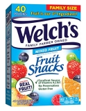 Welch’s Fruit Snacks, Mixed Fruit, Gluten Free, Bulk Pack, 0.9 oz Individual Single Serve Bags 40 Count (Pack of 1) – AMAZON