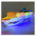 Wenini Kids Colorful Ocean Liner Cruise Ship Boat Electric Flashing LED Light Sound Toy,50x13x5 cm/19.7x5.1x2 in