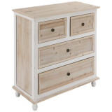 White & Natural Wood Cabinet With Drawers on Sale At hobby lobby