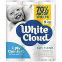 white cloud ultra comfort 2 ply toilet paper, 12 rolls, 400 per roll