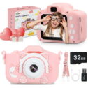 Wisairt Kids Camera 1080P HD Digital Video Cameras with 32GB SD Card Mini Rechargeable Toddler Toys Camera for 3-12 Years...