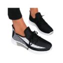 Womens Casual Lace Up Trainer Mesh Sneakers Running Jogging Fitness Gym Shoes