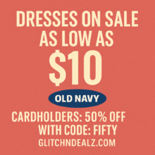 👗 Women’s Dresses on Sale as Low as $10 at Old Navy