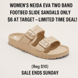 Women’s Neida EVA Two Band Footbed Slide Sandals Only $6 at Target – Limited Time Deal!